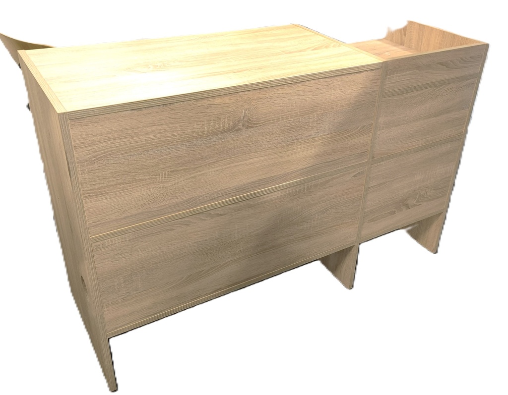 Banque d'accueil + bureau blanc