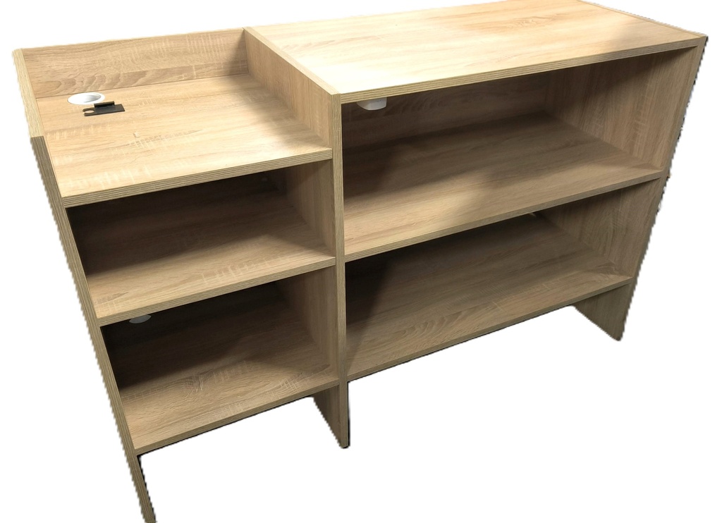 Banque d'accueil + bureau blanc