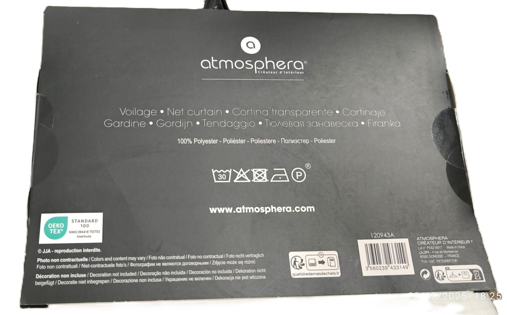 Tenture 140x240cm "Atmosphéra"