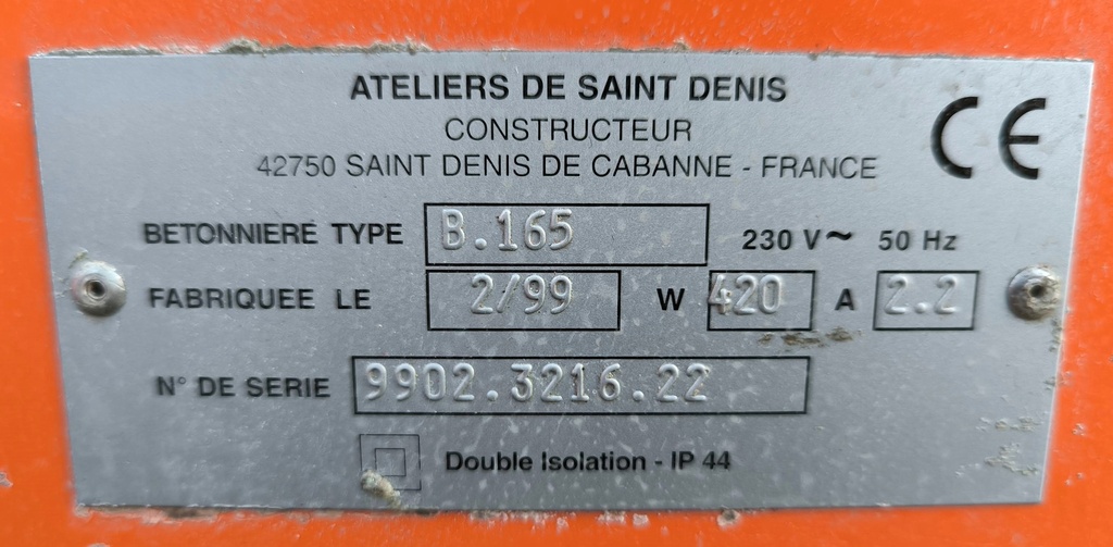 Bétonnière Guy Noel B165 (copie)