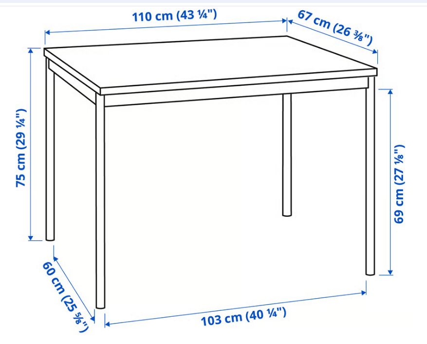 Tables Ikéa Sandsberg 160x67x75cm