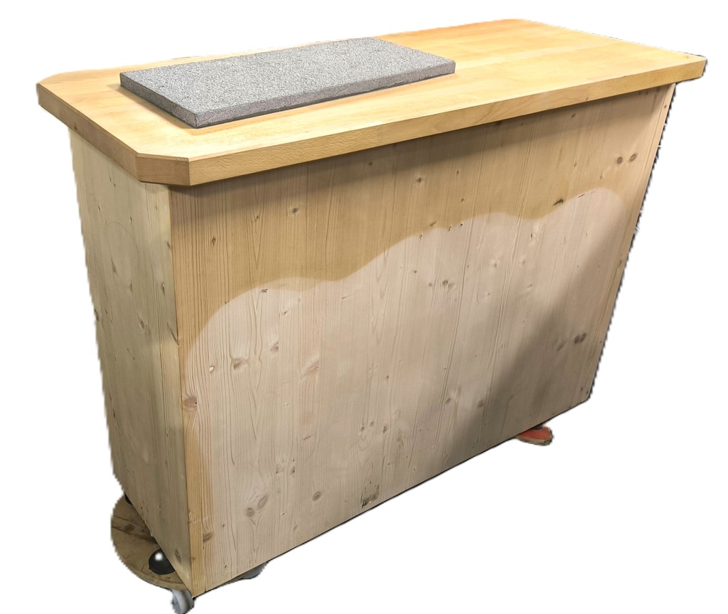 Banque d'accueil pin massif